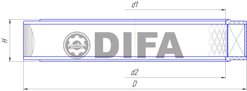 Фильтр воздушный ВАЗ 2101-115 DIFA 4201 (эфв 212) (63*217*182) /Пост713-45% — изображение 3