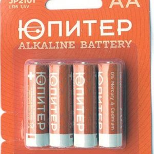 Батарейка АА LR6 1.5V alkaline 4шт. ЮПИТЕР JP2101