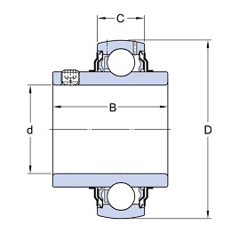 Подшипник UC-308 (UC-308) (40*90*52)CRAFT