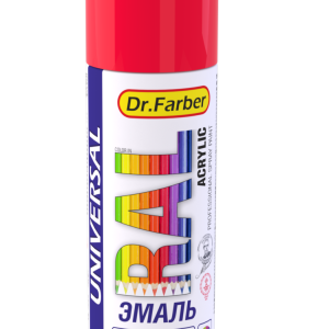 Эмаль-аэрозоль Dr. Farber акрил универсал RAL 6018 (желто-зеленый) глянц 520мл 07186-27 /Пост713-55%