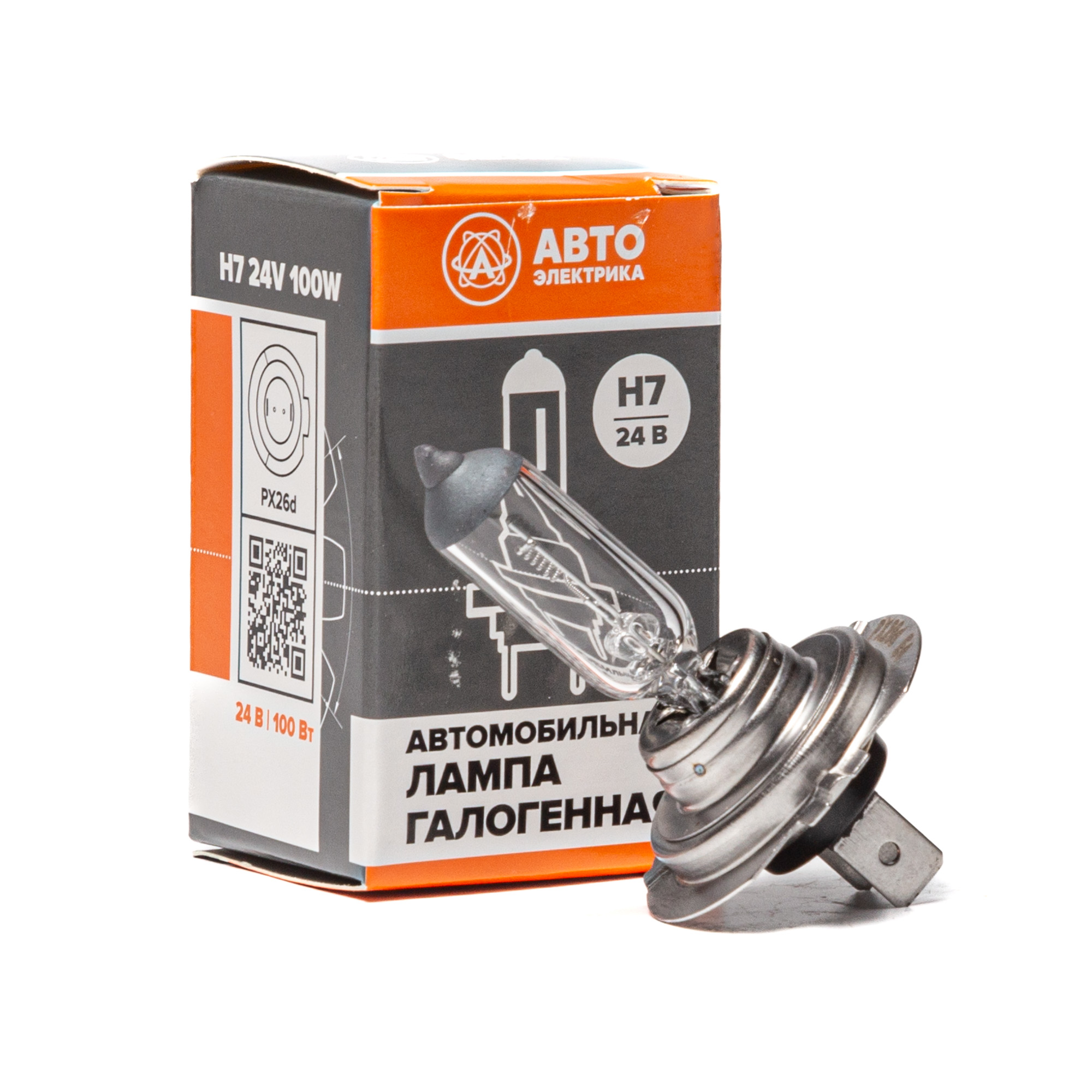 Автолампа Н7 12В галогенная 12-100 PX26d AVTOELECTRICA