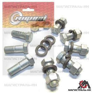 Болт кардана с гровером и гайкой для а/м Г-3307,3308,3309,53 ПАЗ (кт.8шт.) Riginal