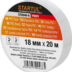 Изолента ПВХ 18мм*20м белая STARTUL PROFI ST9046-6