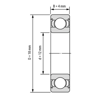 Подшипник 61701 2Z (12*18*4) CRAFT