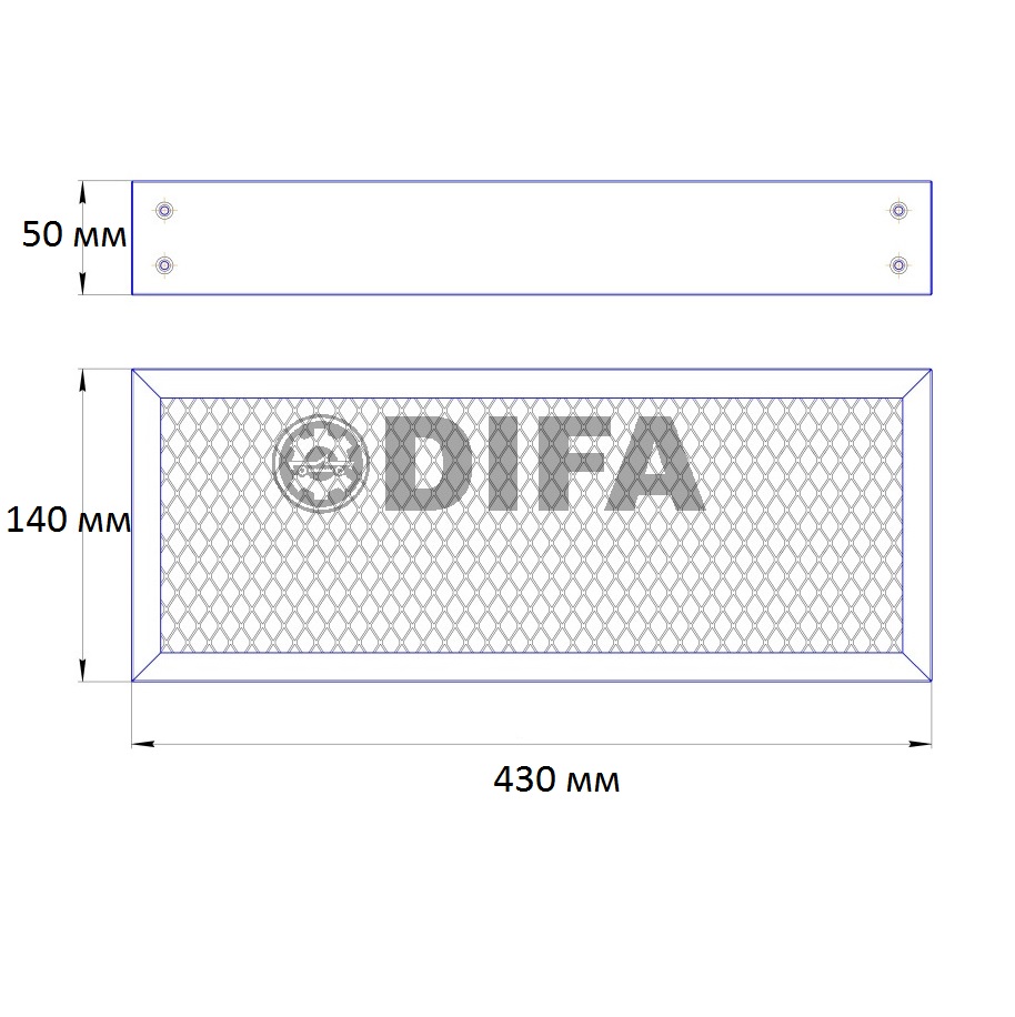 Фильтр салона КЗС-1218,10,КСК 600,КВК 800,КЗК 10К,12 (50*430*140) DIFA 4704 — изображение 2