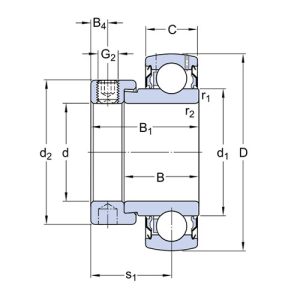 Подшипник SA 210 (UE 210, ES 210, AEL 210, YET 210) (50*90*20/43,7) ZVL