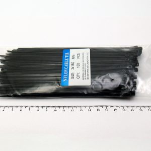 Хомут-стяжка 3*150 мм (2,5*150 мм) черная пластиковая (упак. 100 шт) HIMPT /РФ
