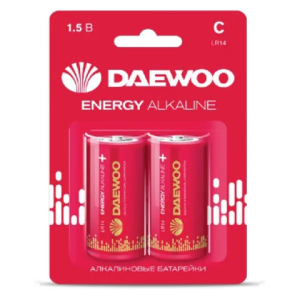 Батарейка C LR14 1,5V alkaline BL-2шт DAEWOO ENERGY 5029996