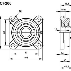 Подшипник UCF 206 (30*108*40,2) CRAFT