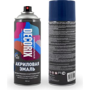 Эмаль Decorix универсальная ГЛЯНЕЦ синий темный (A74) 520 мл. 0101-74 DX /Пост713-35%